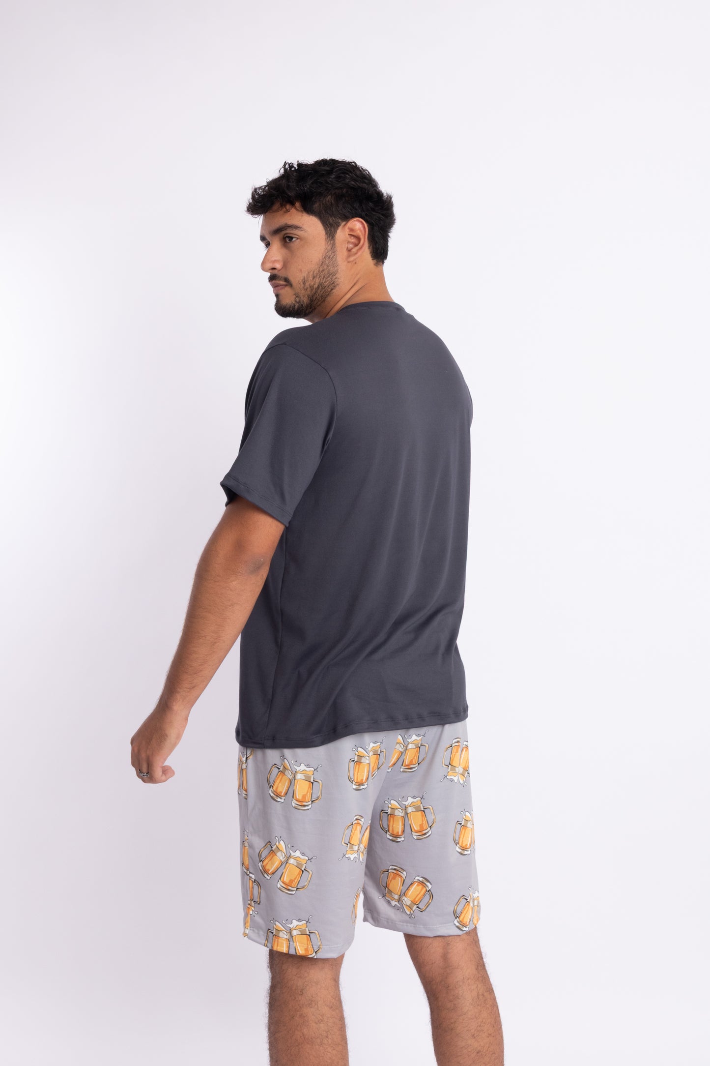 Modelo Teo Cerveza🍻 - Clásico Polo & Short (Gris oscuro)