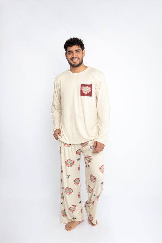 PIJAMA MONUMENTAL ⚽️❤️ Modelo Carlos (Polo manga larga & Pantalón suelto)