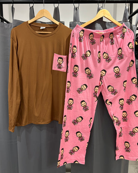 Modelo Carlos Messi Rosado ⚽️💕 (Polo manga larga & Pantalón suelto)