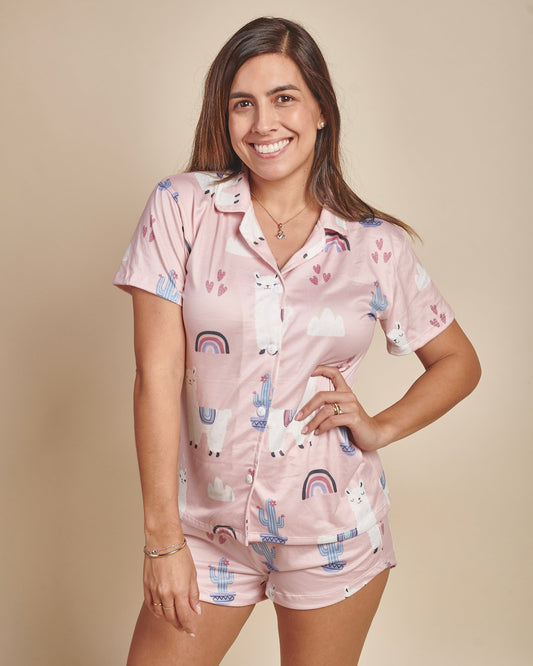 Modelo Luisiana  Llamitas Mujer - (Camisero)