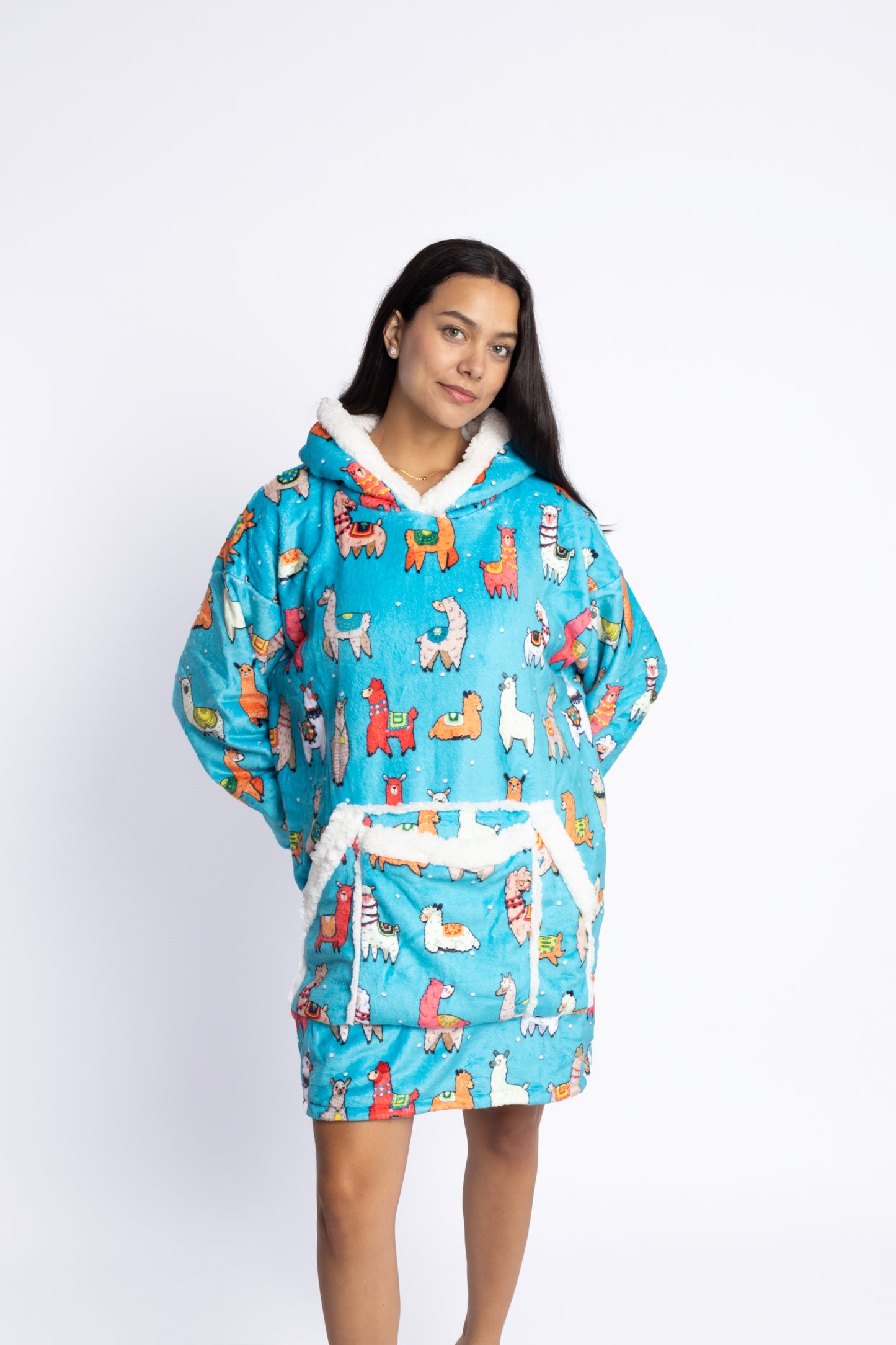 Polerón La Carlota Unisex - LLAMAS CELESTES 🦙🩵