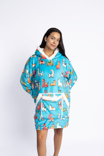 Polerón La Carlota Unisex - LLAMAS CELESTES 🦙🩵