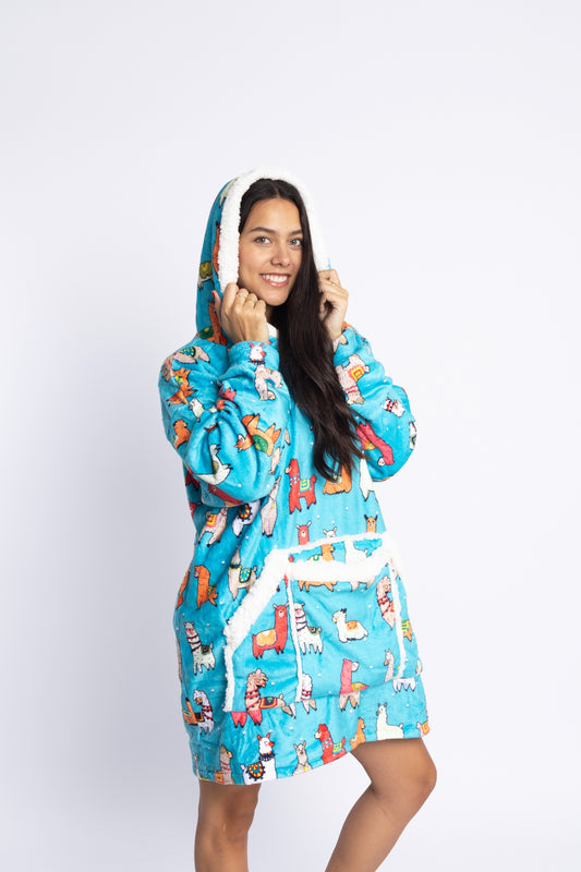 Polerón La Carlota Unisex - LLAMAS CELESTES 🦙🩵