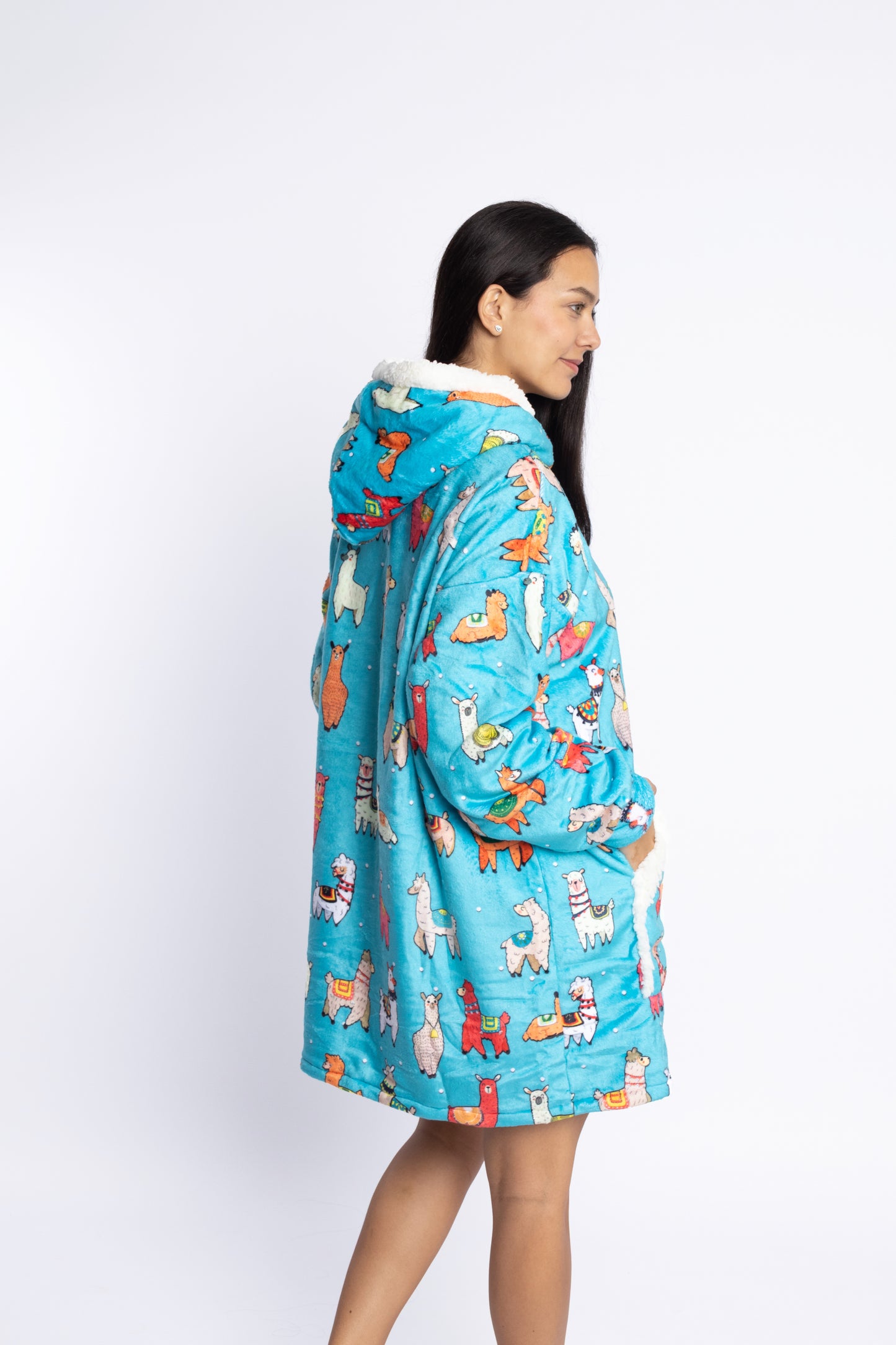 Polerón La Carlota Unisex - LLAMAS CELESTES 🦙🩵