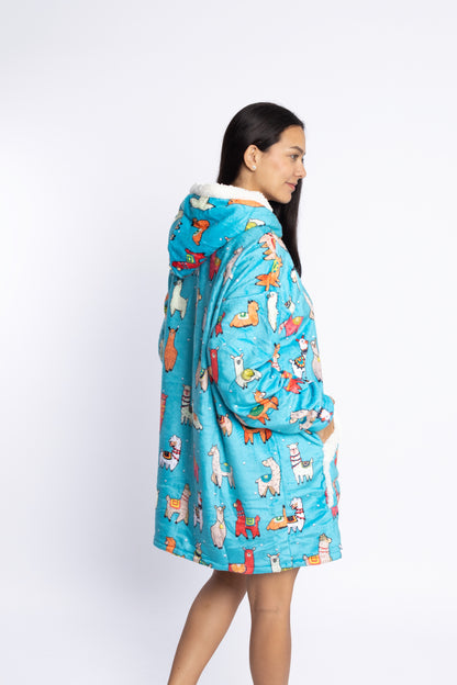 Polerón La Carlota Unisex - LLAMAS CELESTES 🦙🩵