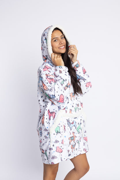 Polerón La Carlota Unisex - LLAMAS  BLANCAS 🦙🤍