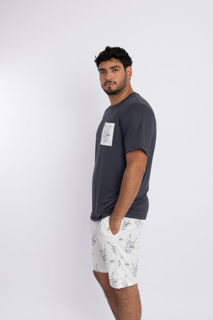 Modelo Teo Pikachu (Short & Polo) Gris