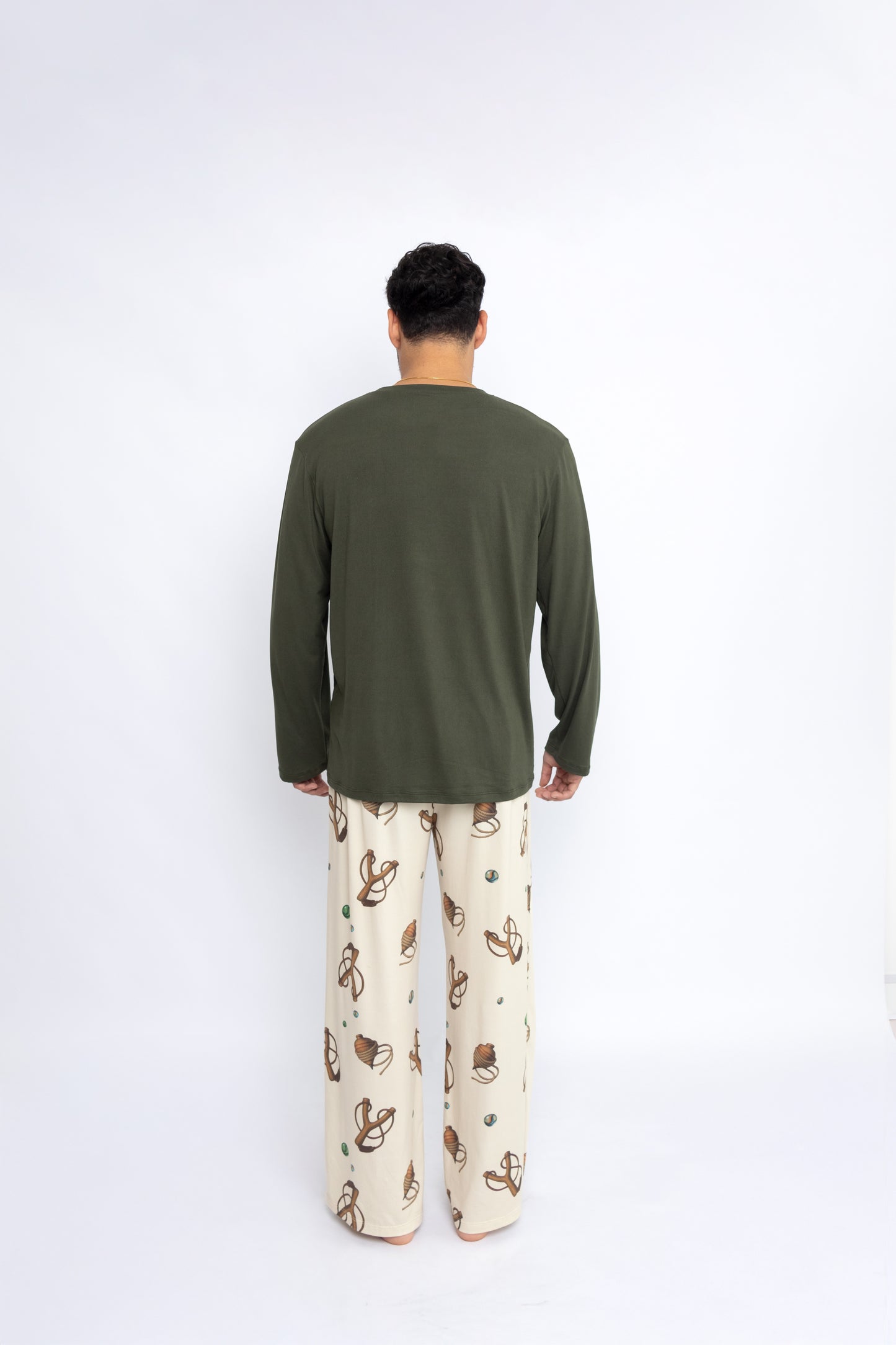 PIJAMA TROMPOS & CANICAS - Modelo Carlos (Polo manga larga & Pantalón suelto)