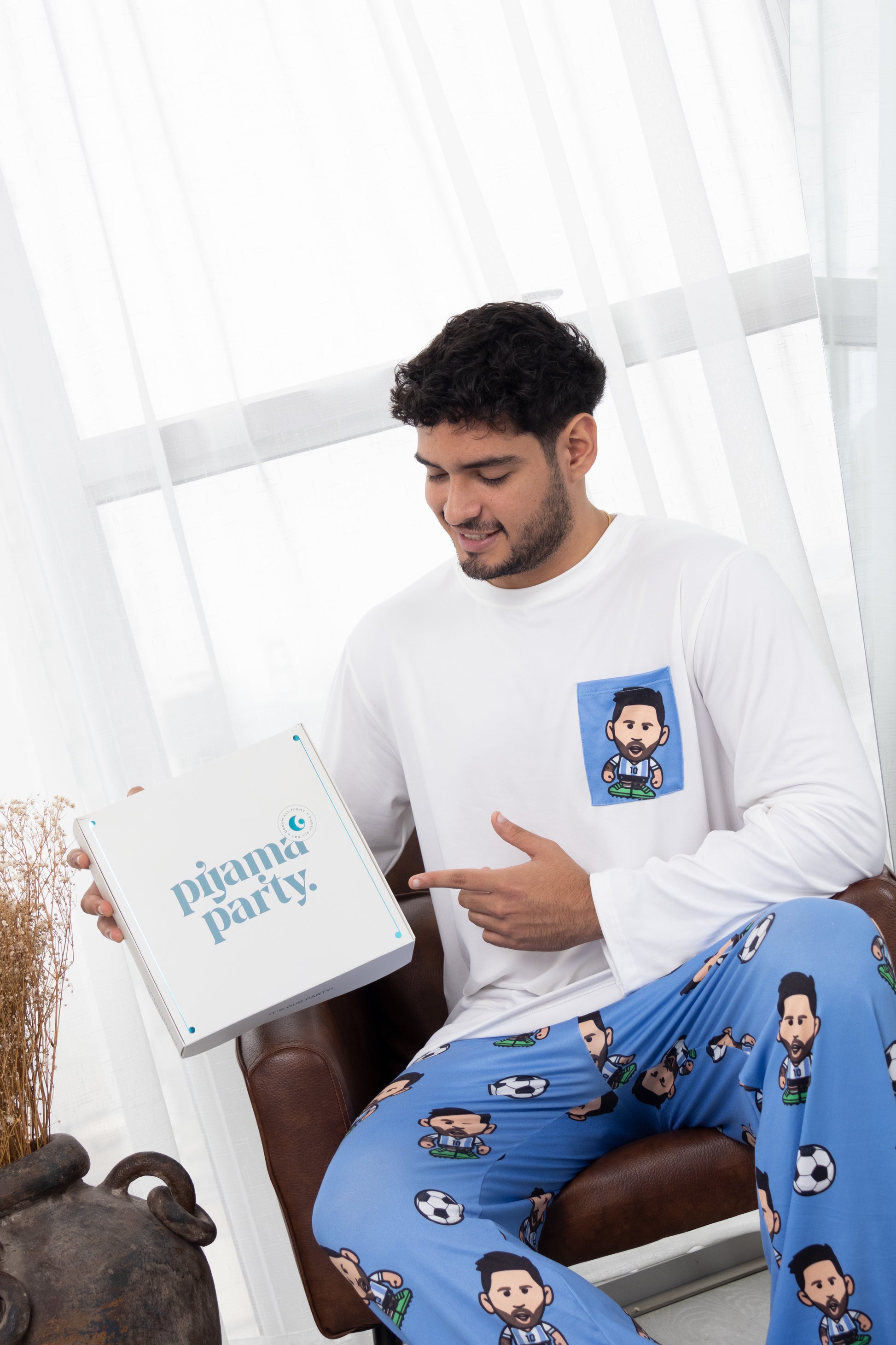 Messi En Pijama Modelo Carlos Messi Argentino ⚽️? (Polo Manga