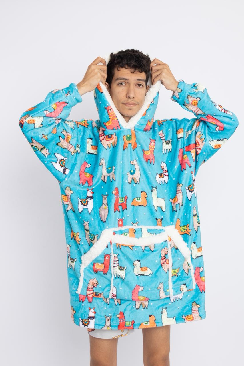 Polerón La Carlota Unisex - LLAMAS CELESTES 🦙🩵