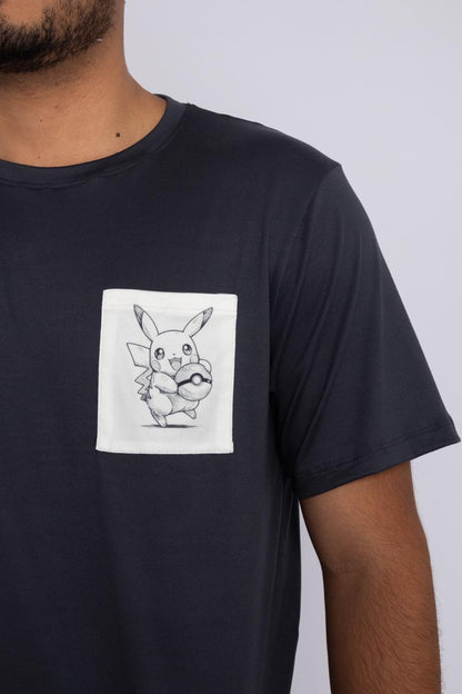 Modelo Teo Pikachu (Short & Polo) Gris