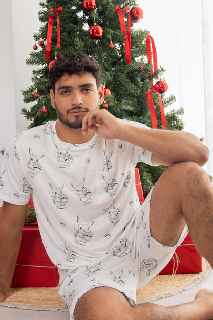 Modelo Teo Pikachu (Short & Polo) Blanco